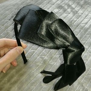 Headband Black Satin